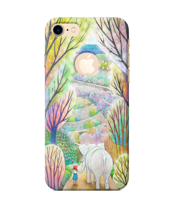 Natual Elephant Girl Iphone 8 Logocut Back Cover