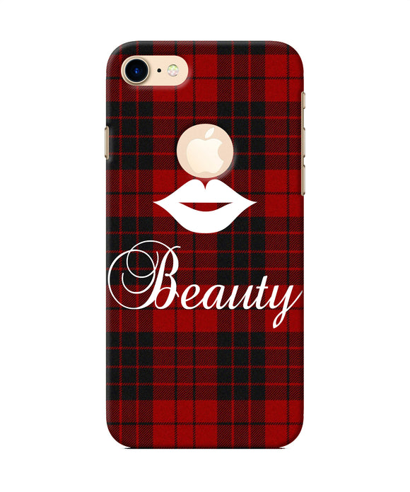 Beauty Red Square Iphone 8 Logocut Back Cover