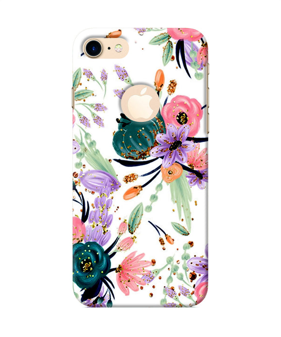 Abstract Flowers Print Iphone 8 Logocut Back Cover