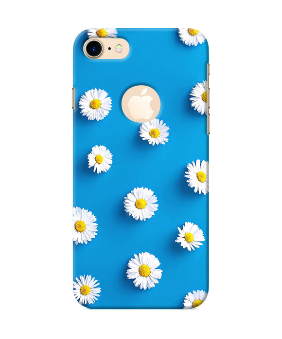 White Flowers Iphone 8 Logocut Back Cover