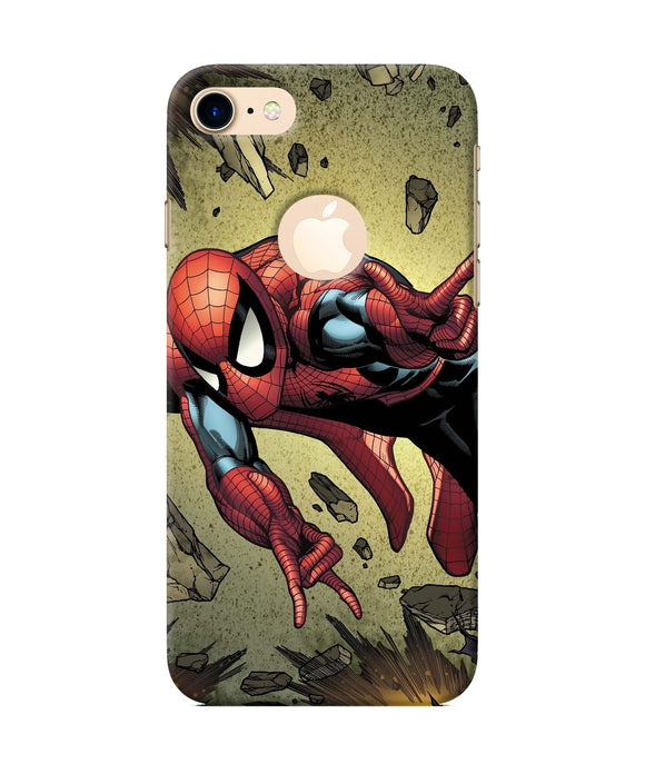 Spiderman On Sky Iphone 8 Logocut Back Cover