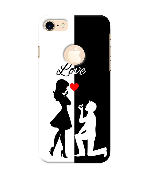 Love Propose Black And White Iphone 8 Logocut Back Cover