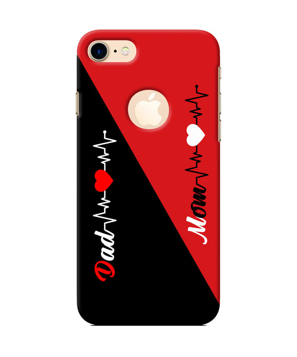 Mom Dad Heart Line Iphone 8 Logocut Back Cover