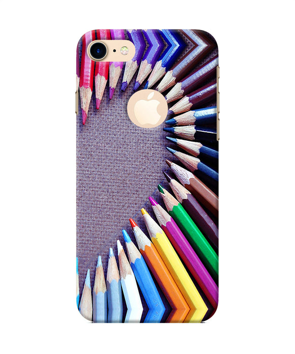 Color Pencil Half Heart Iphone 8 Logocut Back Cover