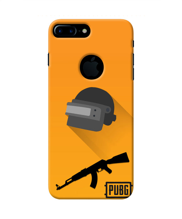 PUBG Helmet and Gun Iphone 7 plus logocut Real 4D Back Cover