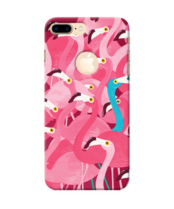 Abstract Sheer Bird Pink Print Iphone 7 Plus Logocut Back Cover