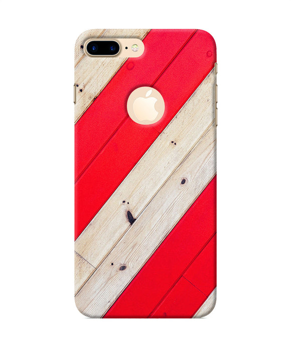 Abstract Red Brown Wooden Iphone 7 Plus Logocut Back Cover