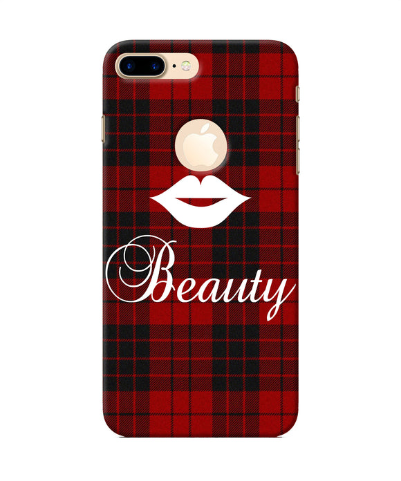 Beauty Red Square Iphone 7 Plus Logocut Back Cover