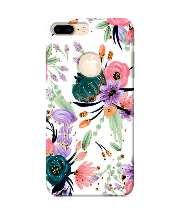 Abstract Flowers Print Iphone 7 Plus Logocut Back Cover