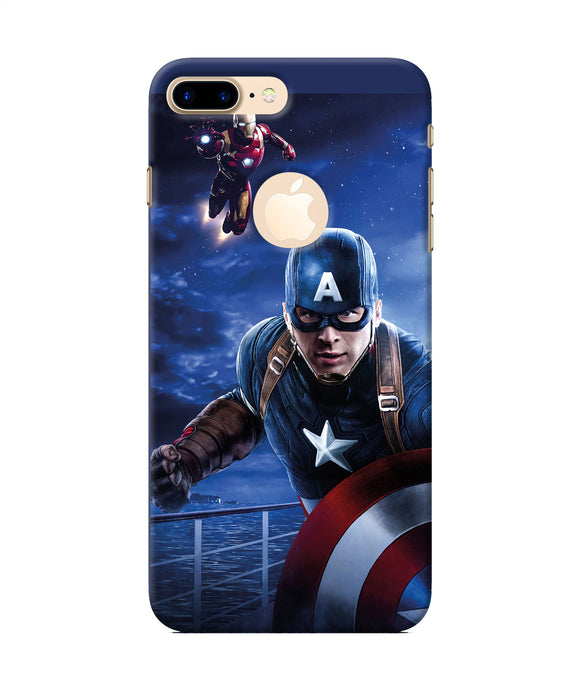 Captain With Ironman Iphone 7 Plus Logocut Back Cover