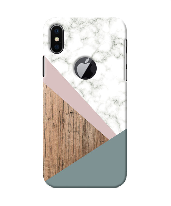 Marble Wood Abstract Iphone X Logocut Back Cover
