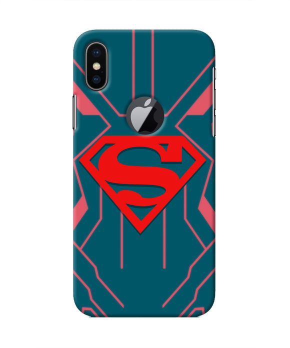 Superman Techno Iphone X logocut Real 4D Back Cover