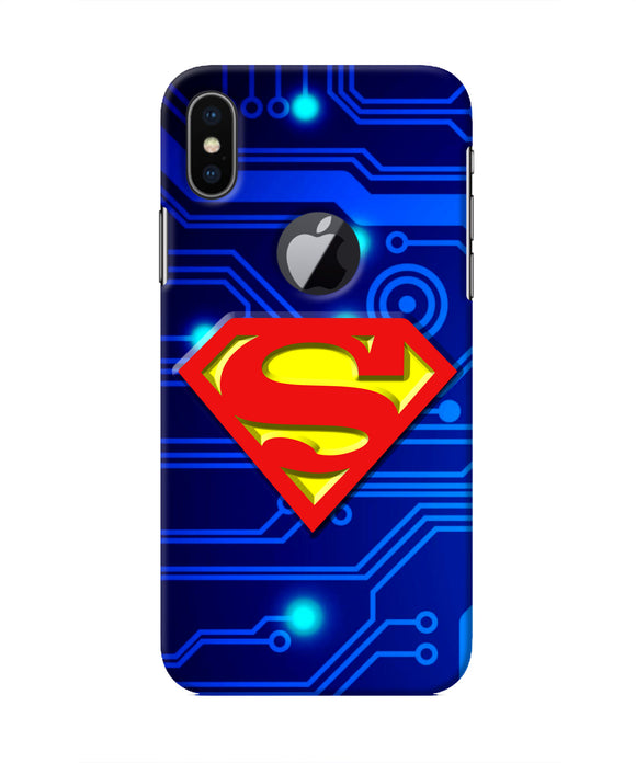 Superman Abstract Iphone X logocut Real 4D Back Cover