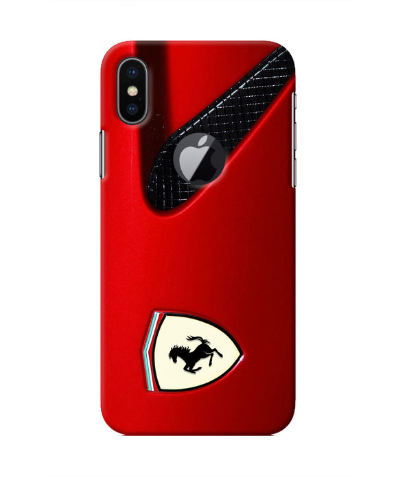 Ferrari Hood Iphone X logocut Real 4D Back Cover