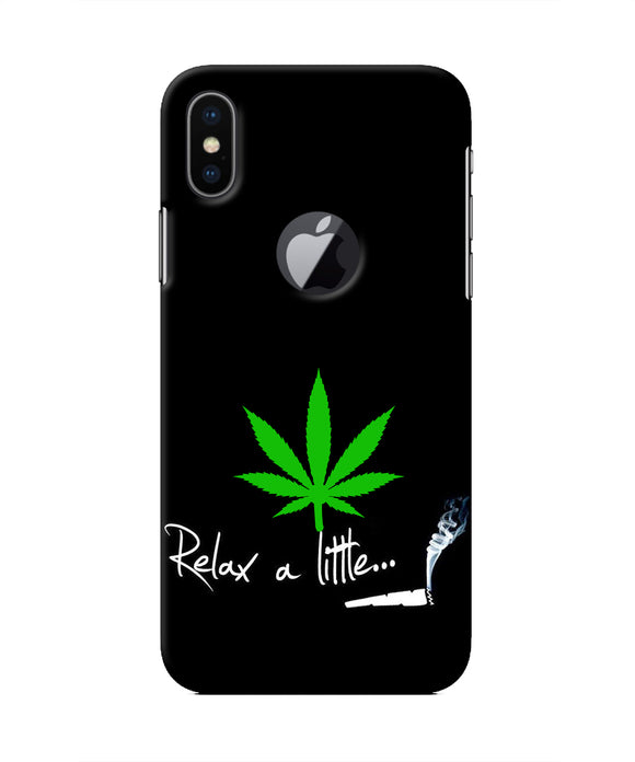 Weed Relax Quote Iphone X logocut Real 4D Back Cover