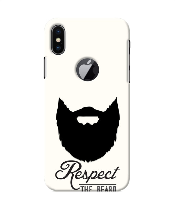 Respect the Beard Iphone X logocut Real 4D Back Cover