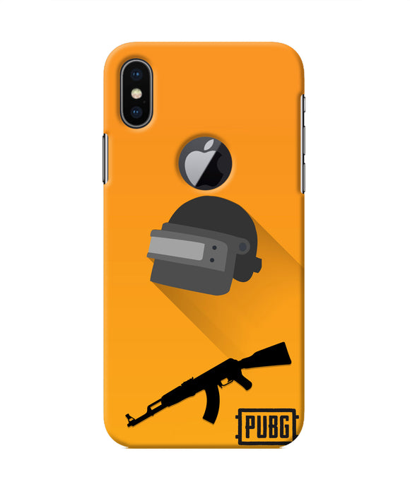 PUBG Helmet and Gun Iphone X logocut Real 4D Back Cover