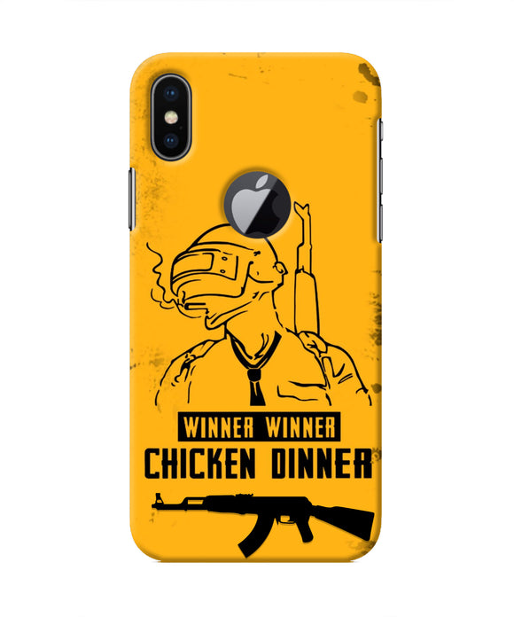 PUBG Chicken Dinner Iphone X logocut Real 4D Back Cover