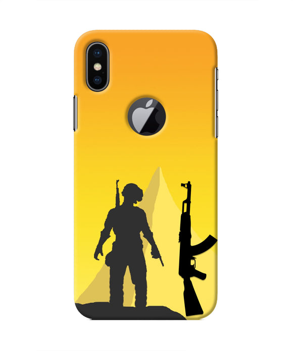 PUBG Silhouette Iphone X logocut Real 4D Back Cover