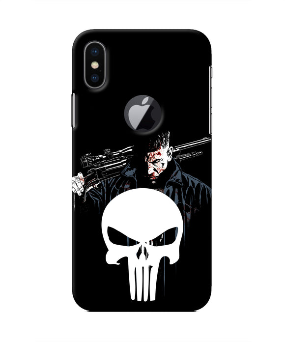 Punisher Character Iphone X logocut Real 4D Back Cover