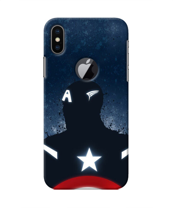 Captain america Shield Iphone X logocut Real 4D Back Cover