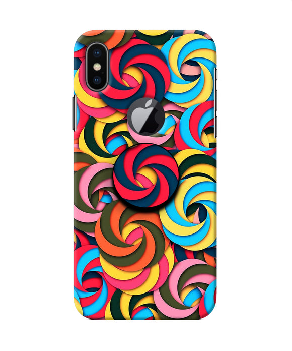 Spiral Pattern Iphone X logocut Pop Case