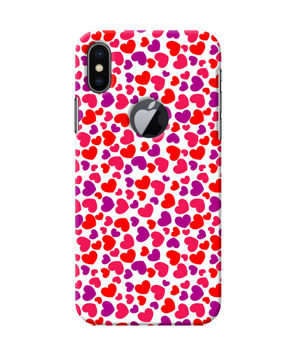 Heart Print Iphone X Logocut Back Cover
