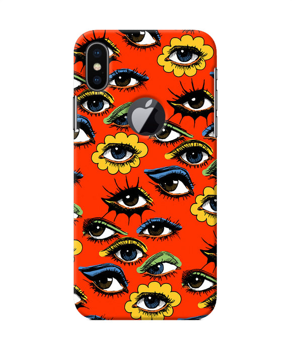 Abstract Eyes Pattern Iphone X Logocut Back Cover