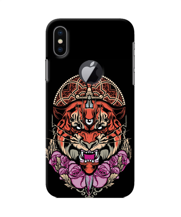 Abstract Tiger Iphone X Logocut Back Cover