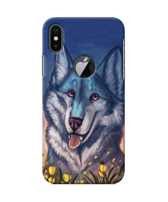 Cute Wolf Iphone X Logocut Back Cover