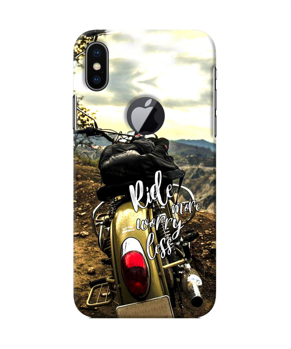 Ride More Worry Less Iphone X Logocut Back Cover