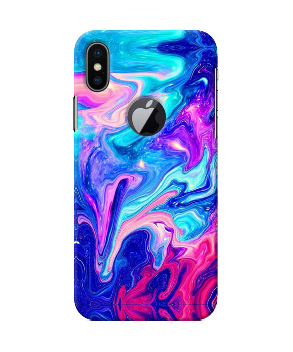 Abstract Colorful Water Iphone X Logocut Back Cover