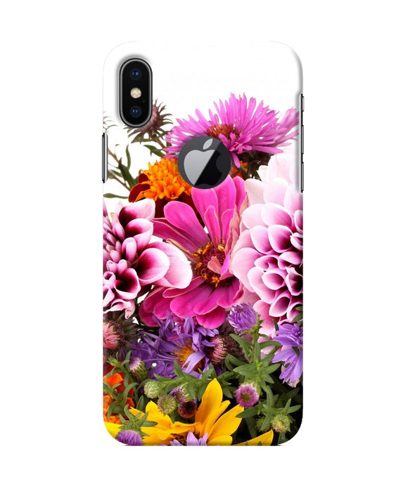 Natural Flowers Iphone X Logocut Back Cover