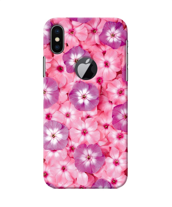 Natural Pink Flower Iphone X Logocut Back Cover