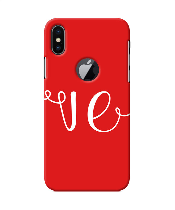 Love Two Iphone X Logocut Back Cover