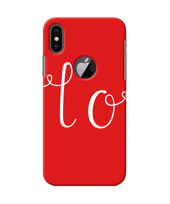 Love One Iphone X Logocut Back Cover