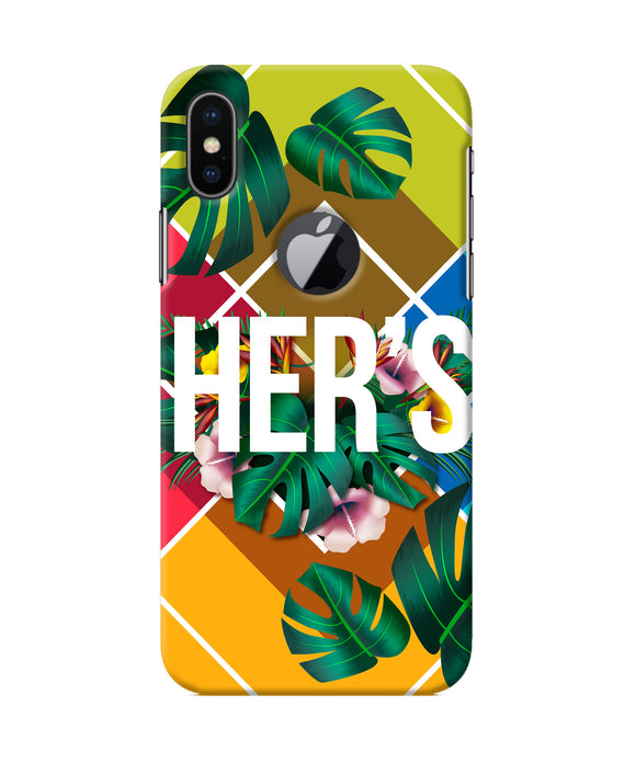 His Her Two Iphone X Logocut Back Cover