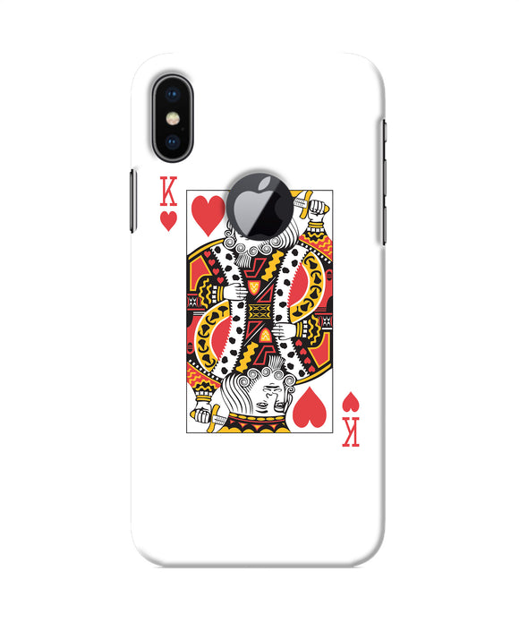 Heart King Card Iphone X Logocut Back Cover