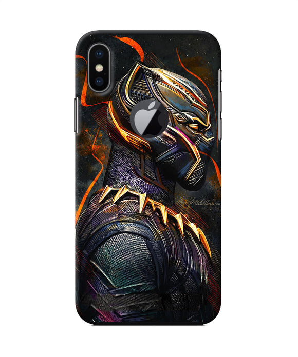 Black Panther Side Face Iphone X Logocut Back Cover