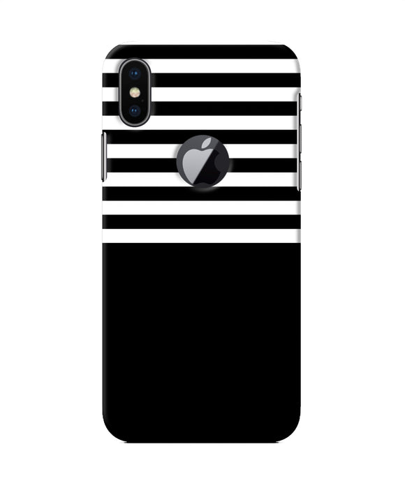 Black And White Print Iphone X Logocut Back Cover