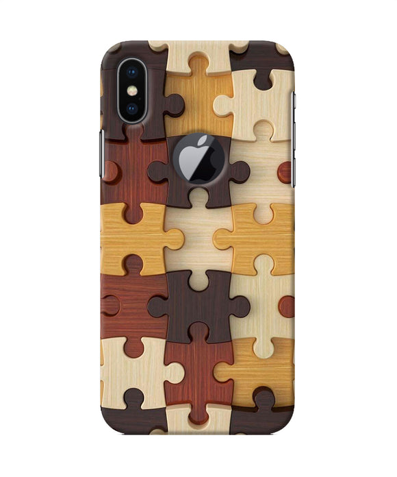 Wooden Puzzle Iphone X Logocut Back Cover