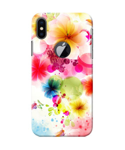 Flowers Print Iphone X Logocut Back Cover