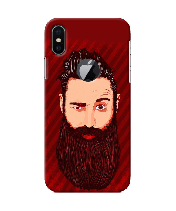 Beardo Character Iphone X Logocut Back Cover