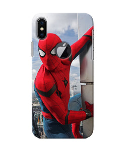 Spiderman On The Wall Iphone X Logocut Back Cover