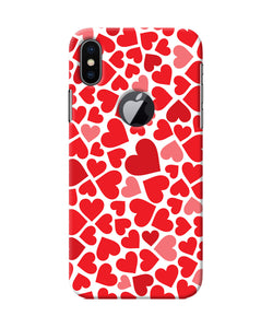 Red Heart Canvas Print Iphone X Logocut Back Cover