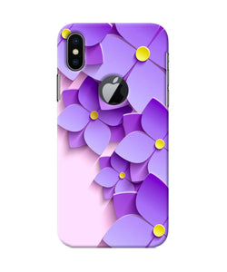 Violet Flower Craft Iphone X Logocut Back Cover