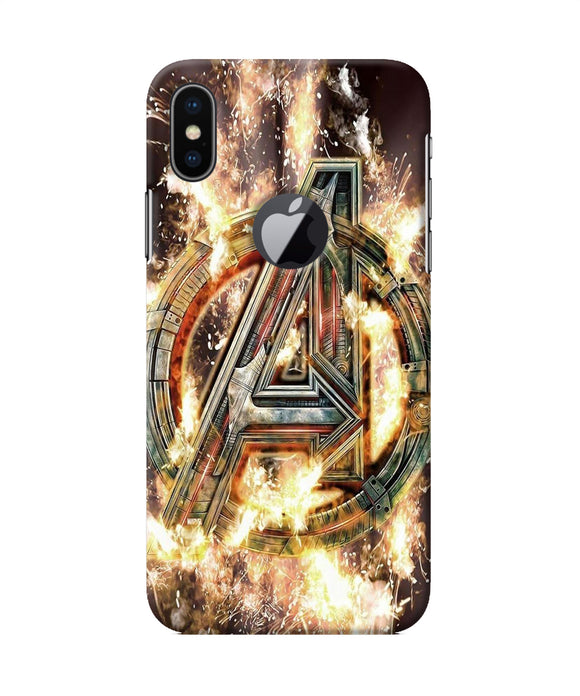 Avengers Burning Logo Iphone X Logocut Back Cover