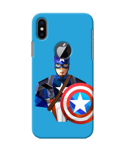 Captain America Character Iphone X Logocut Back Cover