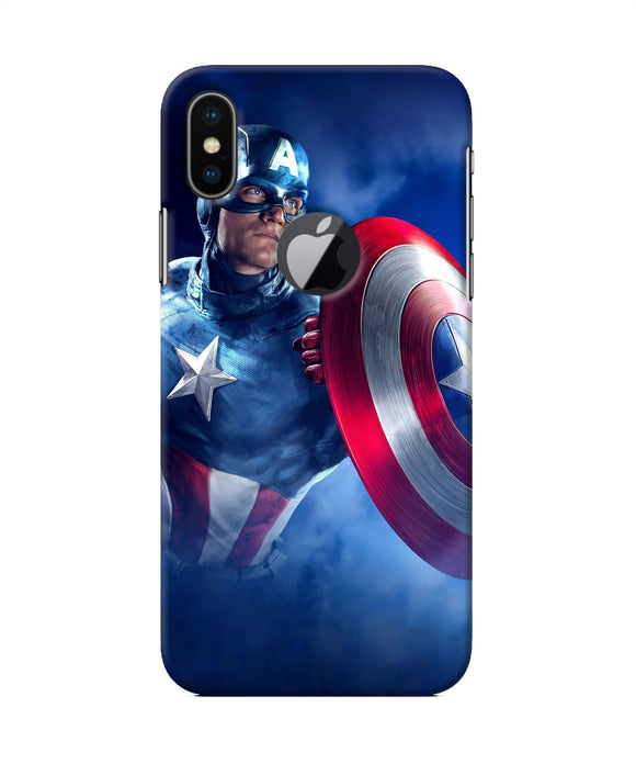 Captain America On Sky Iphone X Logocut Back Cover