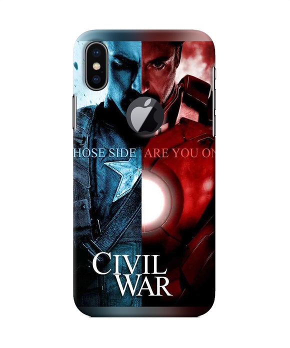 Civil War Iphone X Logocut Back Cover